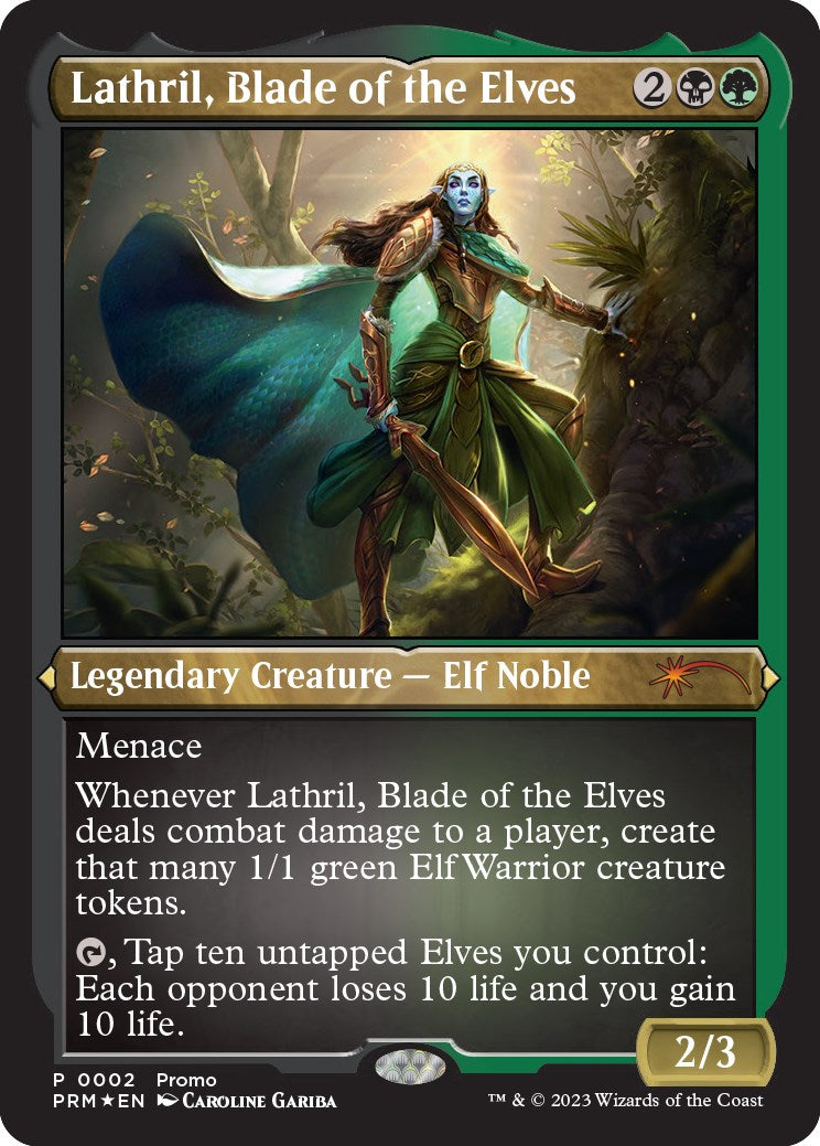 Lathril, Blade of the Elves (Foil Etched) [Media Promos] | Anubis Games and Hobby