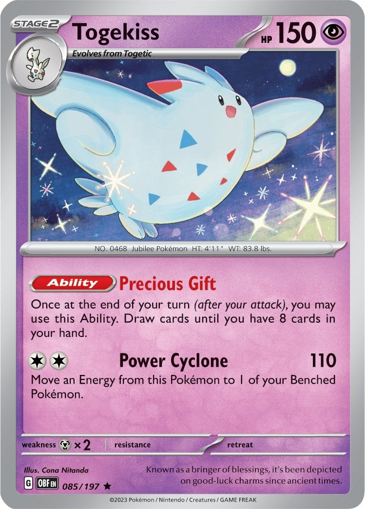 Togekiss (085/197) (Theme Deck Exclusive) [Scarlet & Violet: Obsidian Flames] | Anubis Games and Hobby