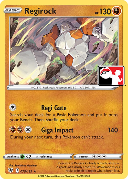 Regirock (075/189) [Prize Pack Series Three] | Anubis Games and Hobby