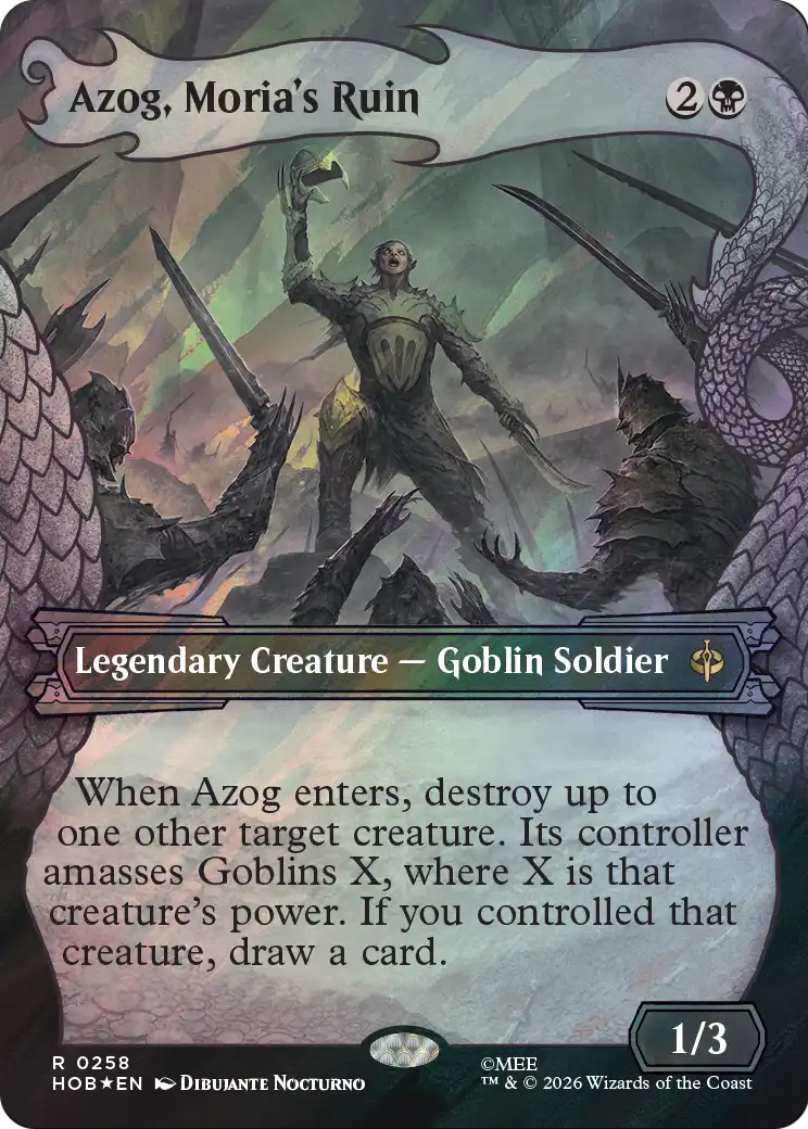 Azog, Moria's Ruin (Showcase) (Surge Foil) [The Hobbit] | Anubis Games and Hobby