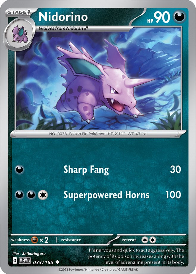 Nidorino (033/165) [Scarlet & Violet: 151] | Anubis Games and Hobby