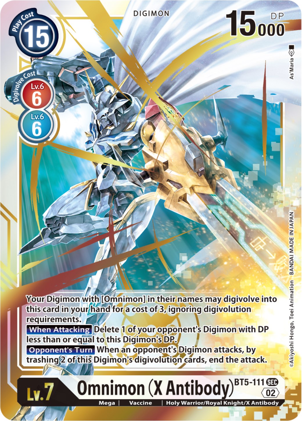 Omnimon (X Antibody) [BT5-111 ] (Resurgence Booster Reprint) [Resurgence Booster] | Anubis Games and Hobby