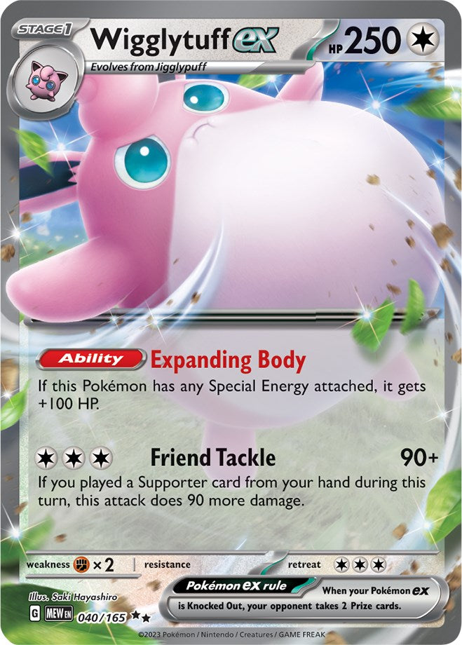 Wigglytuff ex (040/165) [Scarlet & Violet: 151] | Anubis Games and Hobby