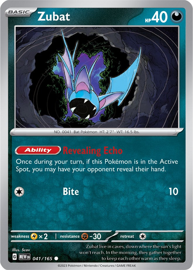 Zubat (041/165) [Scarlet & Violet: 151] | Anubis Games and Hobby