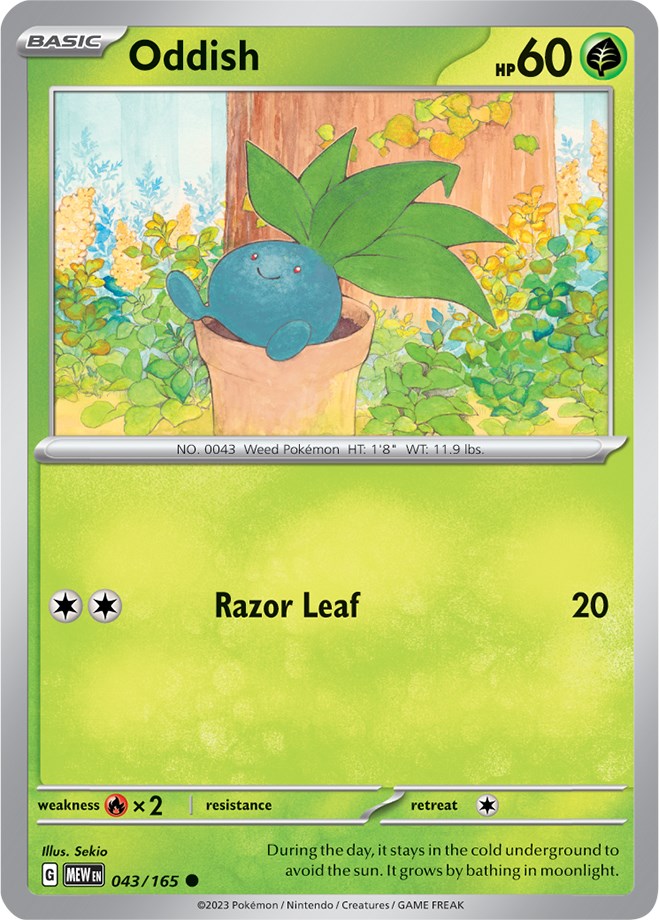 Oddish (043/165) [Scarlet & Violet: 151] | Anubis Games and Hobby