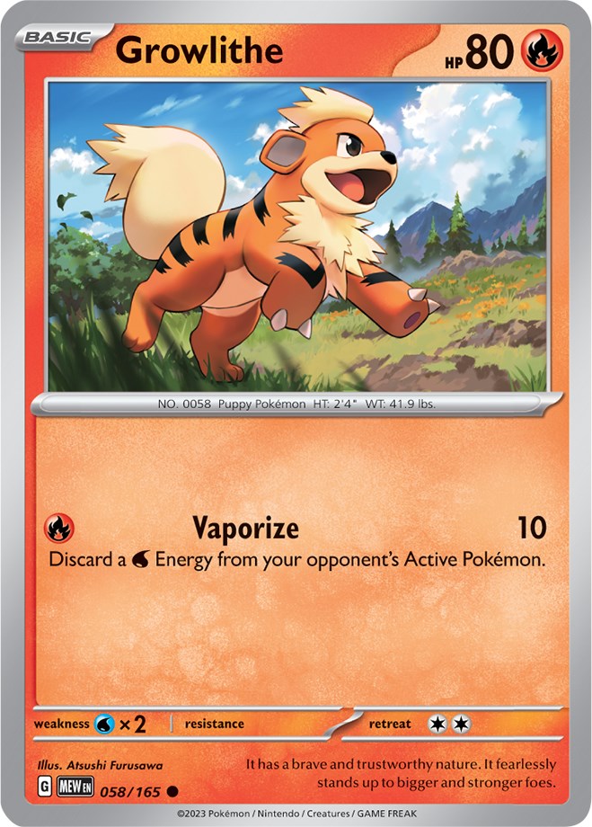 Growlithe (058/165) [Scarlet & Violet: 151] | Anubis Games and Hobby