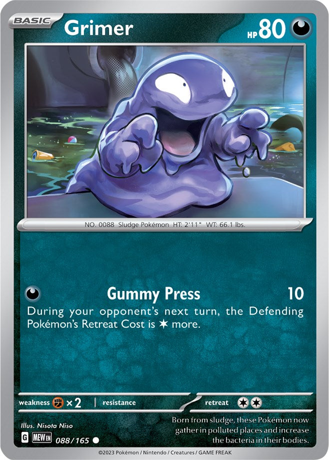 Grimer (088/165) [Scarlet & Violet: 151] | Anubis Games and Hobby