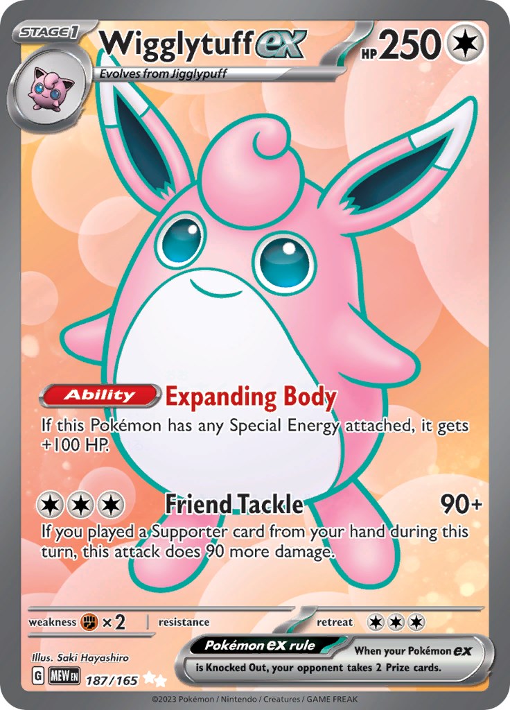 Wigglytuff ex (187/165) [Scarlet & Violet: 151] | Anubis Games and Hobby