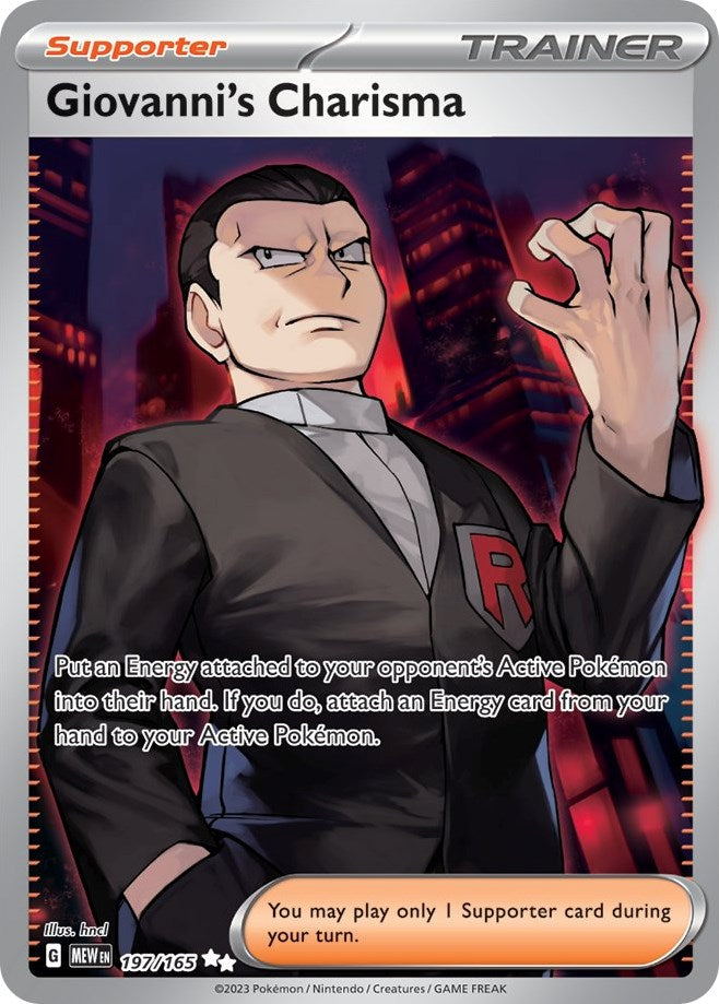 Giovanni's Charisma (197/165) [Scarlet & Violet: 151] | Anubis Games and Hobby