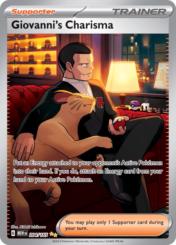 Giovanni's Charisma (204/165) [Scarlet & Violet: 151] | Anubis Games and Hobby