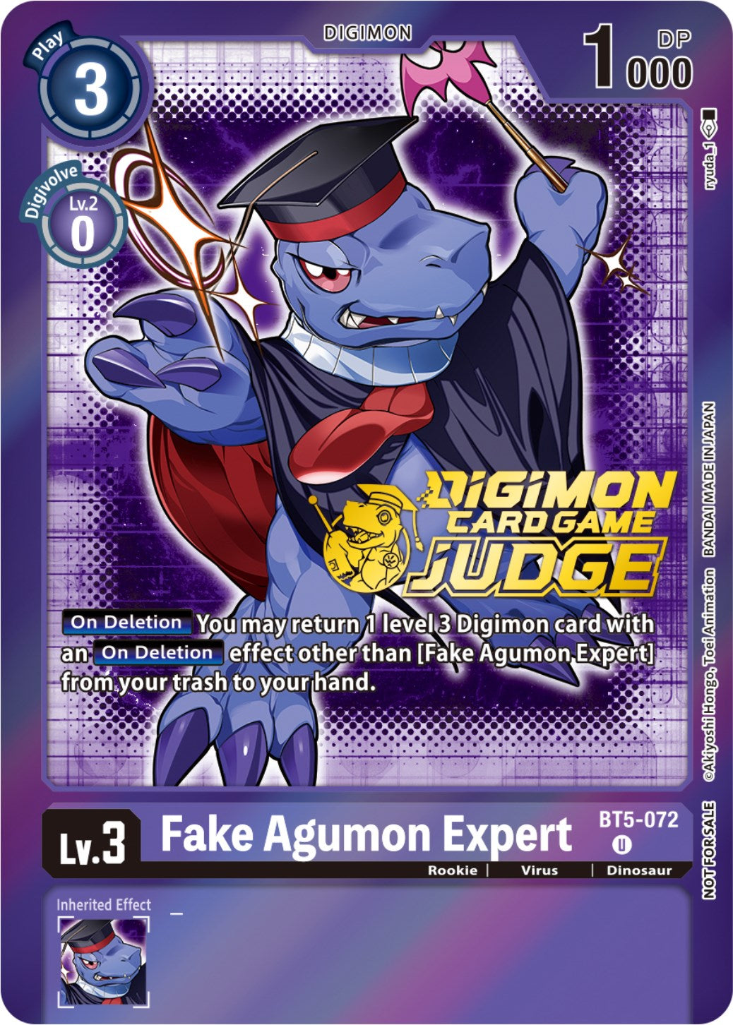Fake Agumon Expert [BT5-072] (Judge Pack 4) [Battle of Omni Promos] | Anubis Games and Hobby