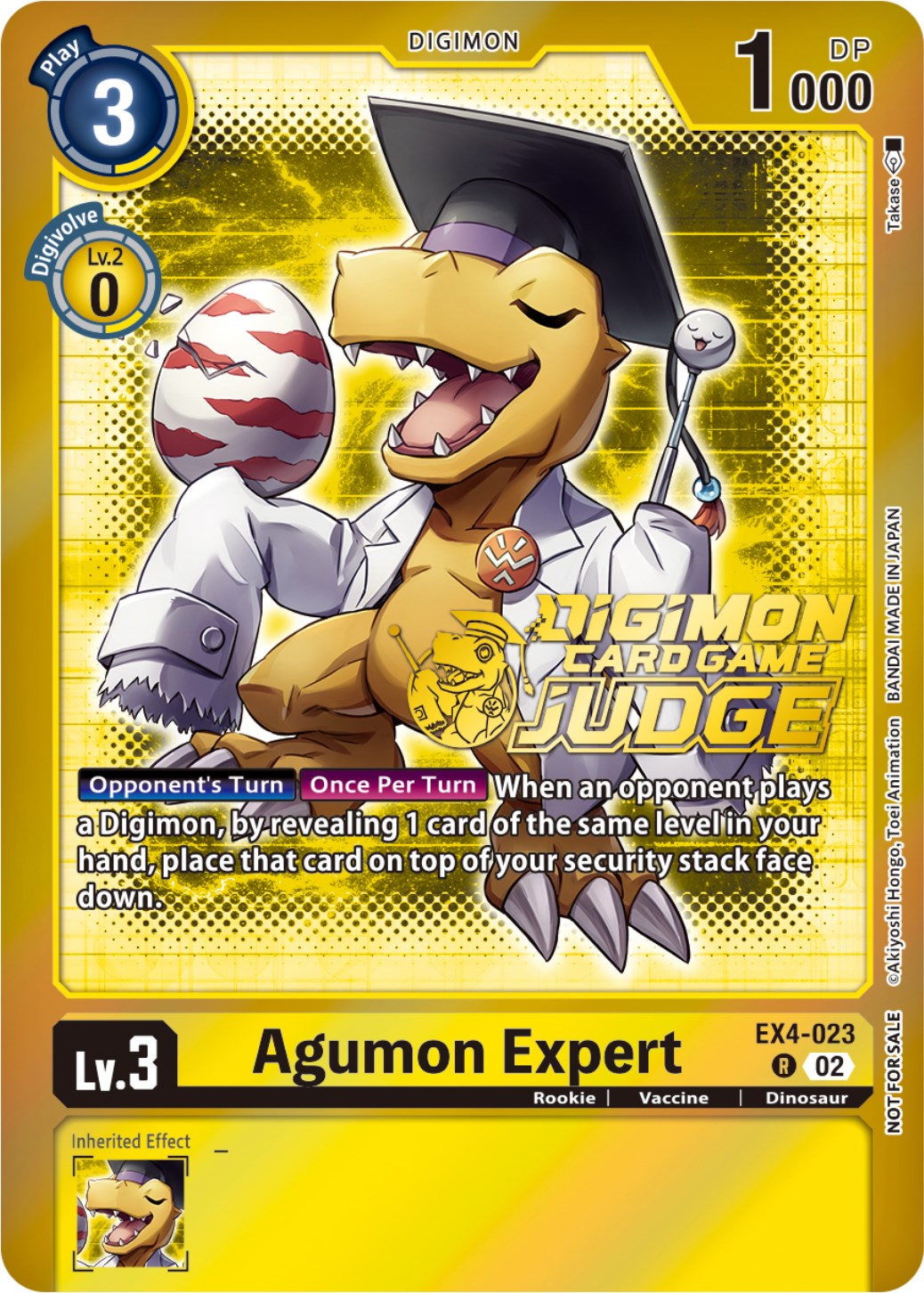 Agumon Expert [EX4-023] (Judge Pack 4) [Alternative Being Booster Promos] | Anubis Games and Hobby