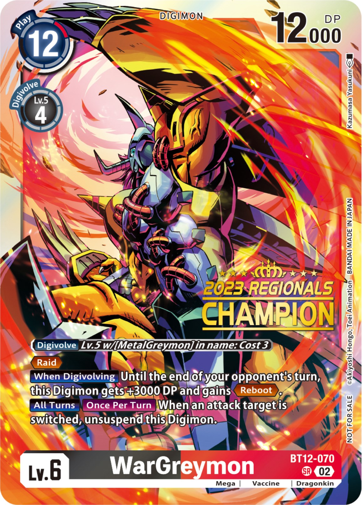 WarGreymon [BT12-070] (2023 Regionals Champion) [Across Time] | Anubis Games and Hobby