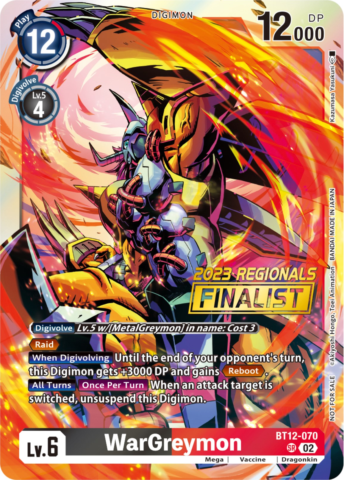 WarGreymon [BT12-070] (2023 Regionals Finalist) [Across Time] | Anubis Games and Hobby