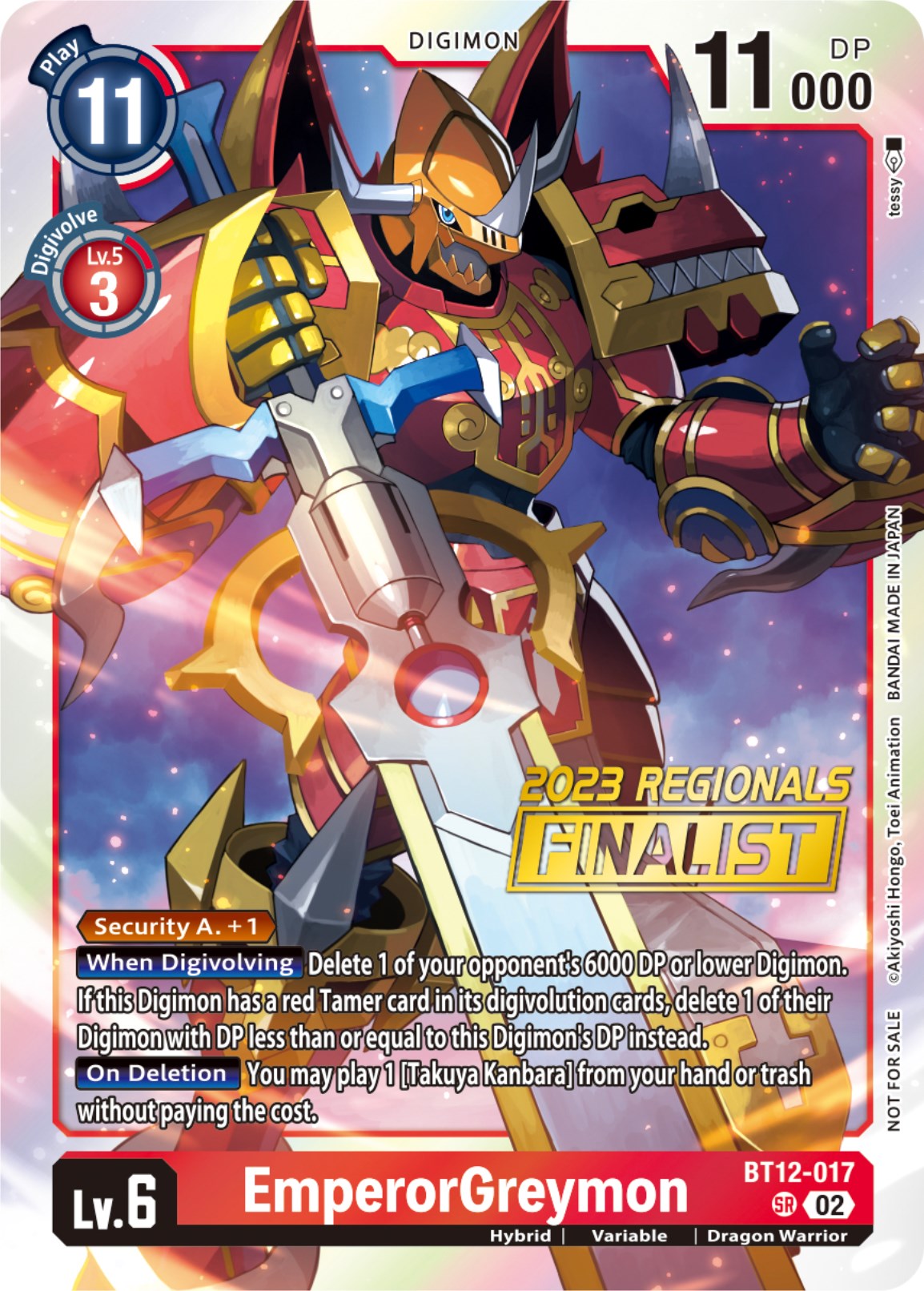 EmperorGreymon [BT12-017] (2023 Regionals Finalist) [Across Time] | Anubis Games and Hobby