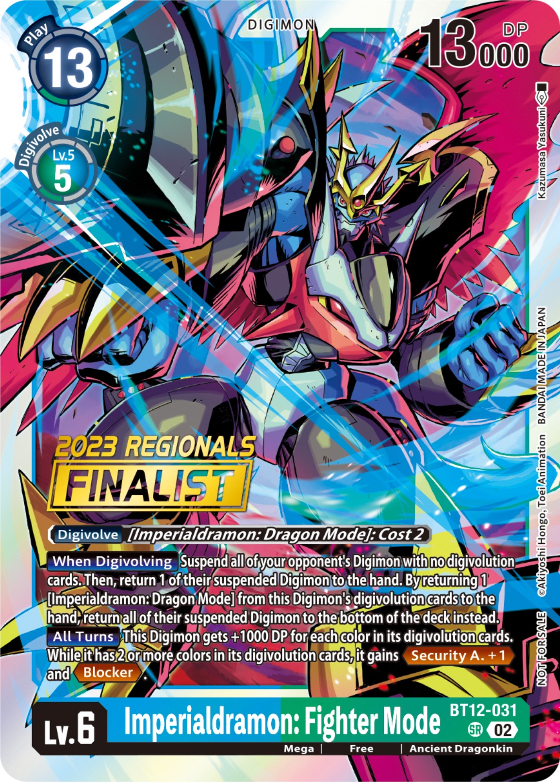 Imperialdramon: Fighter Mode [BT12-031] (2023 Regionals Finalist) [Across Time] | Anubis Games and Hobby