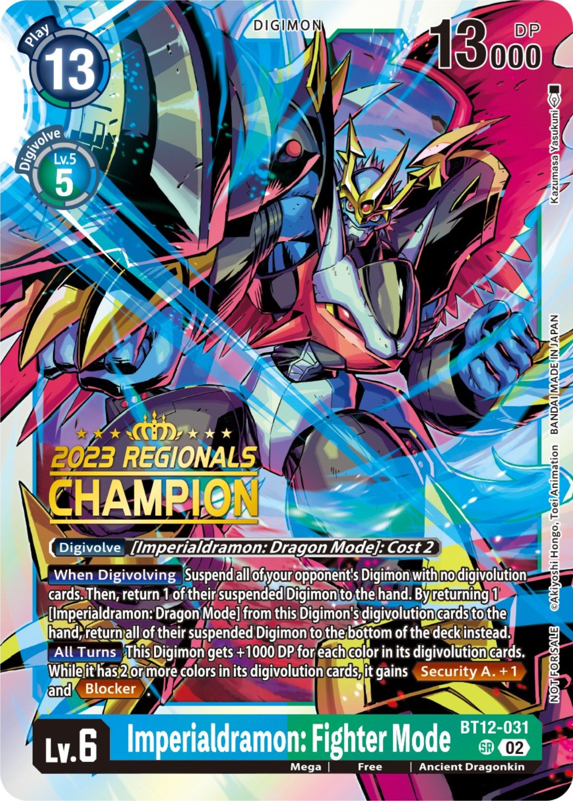 Imperialdramon: Fighter Mode [BT12-031] (2023 Regionals Champion) [Across Time] | Anubis Games and Hobby