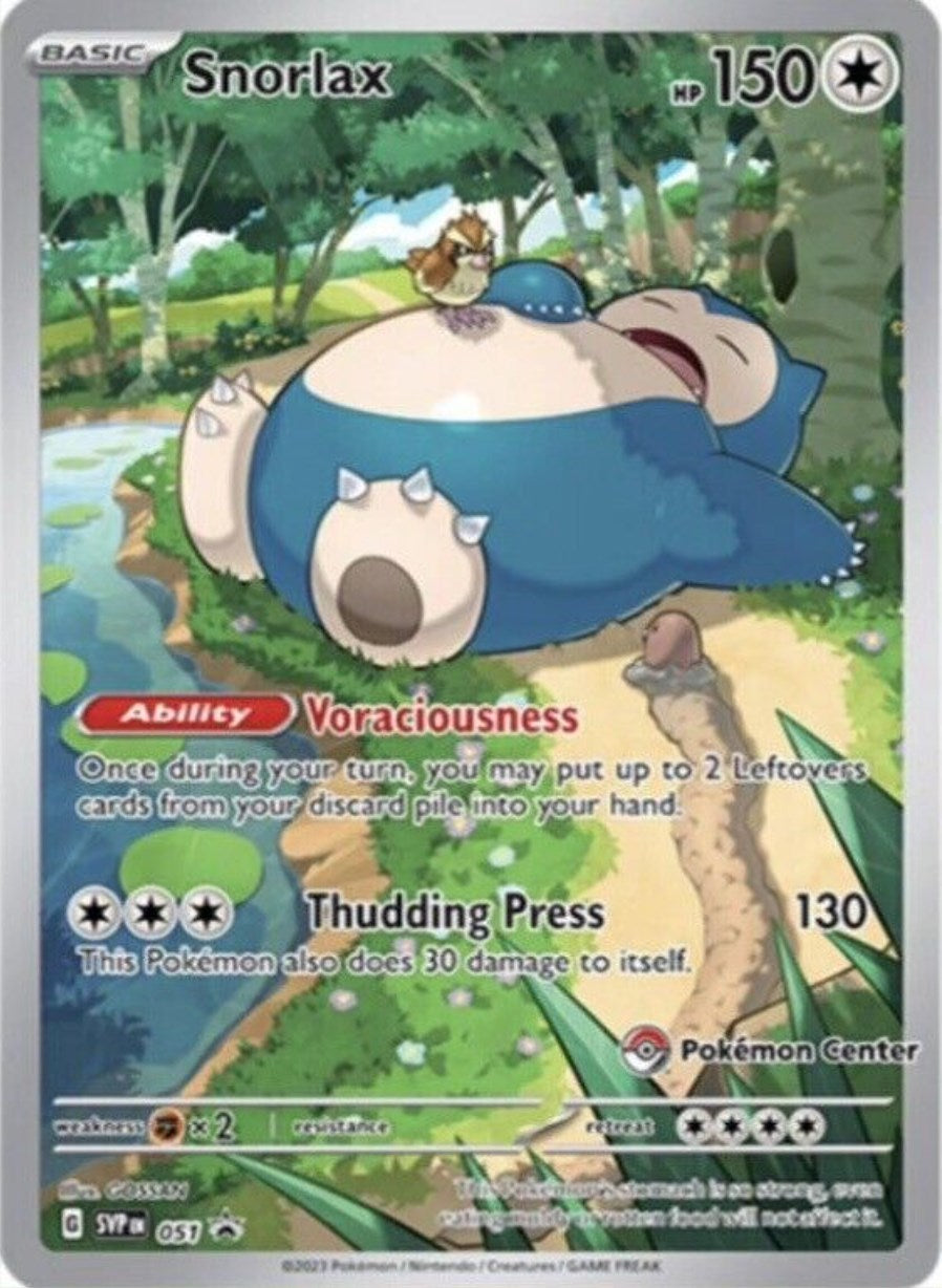 Snorlax (051) (Pokemon Center Exclusive) [Scarlet & Violet: Black Star Promos] | Anubis Games and Hobby