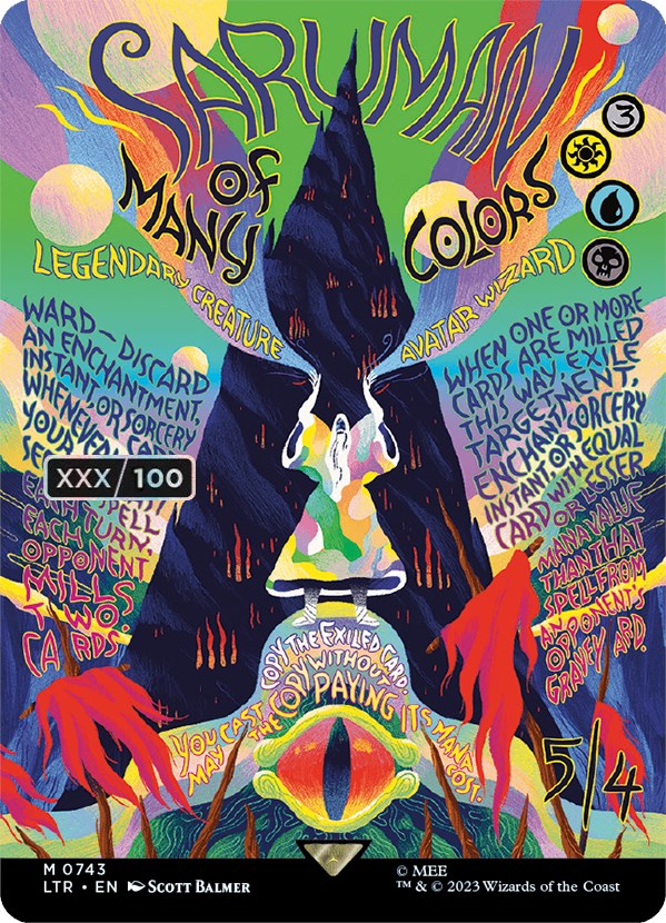 Saruman of Many Colors (Borderless Poster) (Serialized) [The Lord of the Rings: Tales of Middle-Earth] | Anubis Games and Hobby