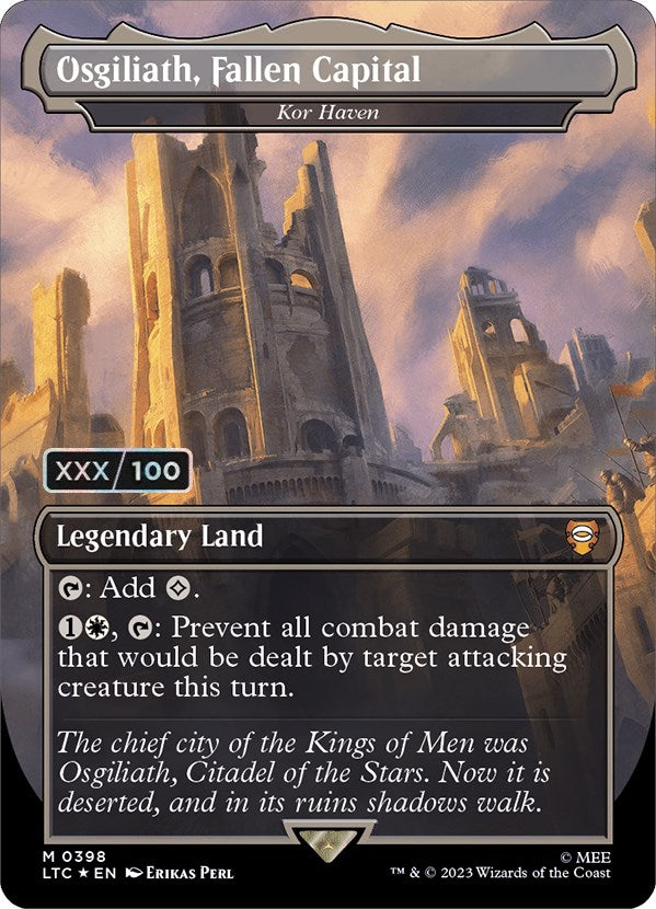 Osgiliath, Fallen Capital - Kor Haven (Borderless) (Serialized) [The Lord of the Rings: Tales of Middle-Earth Commander] | Anubis Games and Hobby