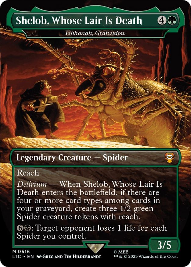 Shelob, Whose Lair Is Death - Ishkanah, Grafwidow (Borderless) [The Lord of the Rings: Tales of Middle-Earth Commander] | Anubis Games and Hobby