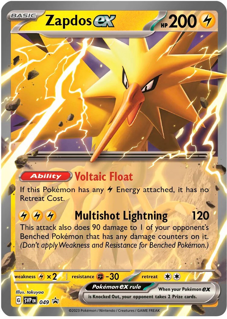 Zapdos ex (049) (Jumbo Card) [Scarlet & Violet: Black Star Promos] | Anubis Games and Hobby