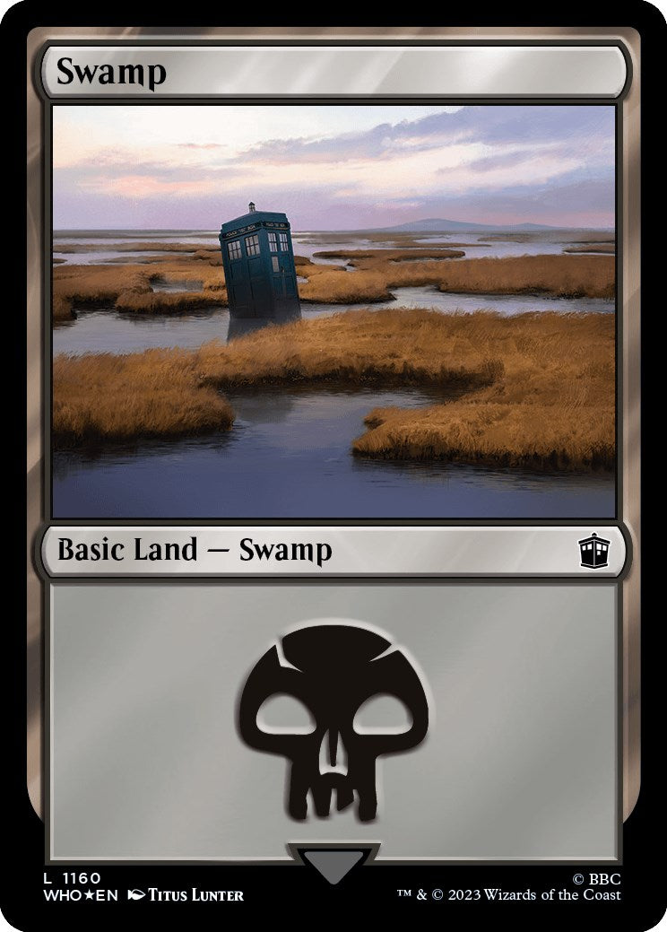 Swamp (1160) (Surge Foil) [Doctor Who] | Anubis Games and Hobby