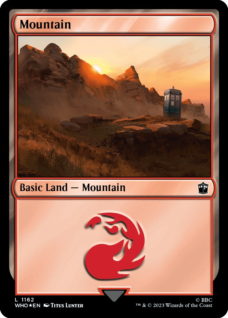 Mountain (1162) (Surge Foil) [Doctor Who] | Anubis Games and Hobby