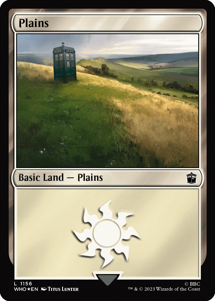 Plains (1156) (Surge Foil) [Doctor Who] | Anubis Games and Hobby