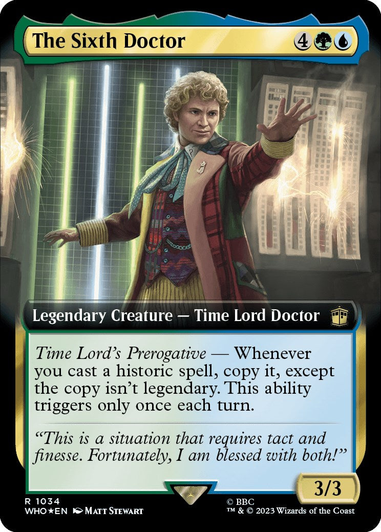 The Sixth Doctor (Extended Art) (Surge Foil) [Doctor Who] | Anubis Games and Hobby