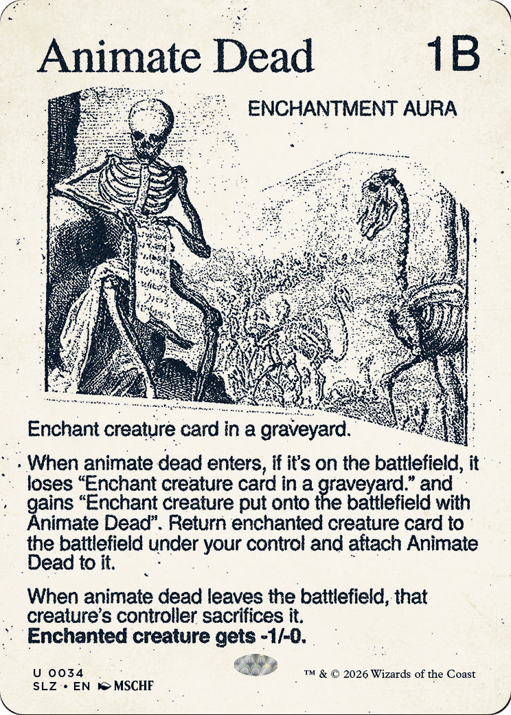 Animate Dead (0034) [Secret Lair x MSCHF: The Zeta Set] | Anubis Games and Hobby