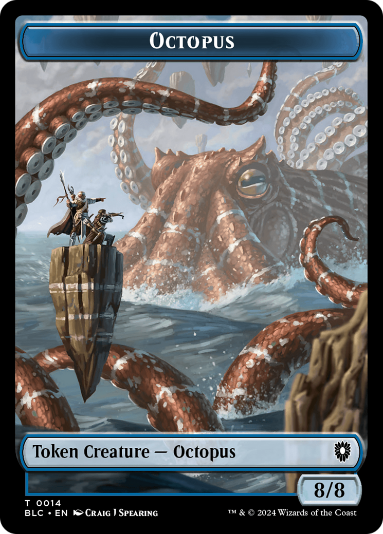 Octopus // Rabbit Double-Sided Token [Bloomburrow Commander Tokens] | Anubis Games and Hobby