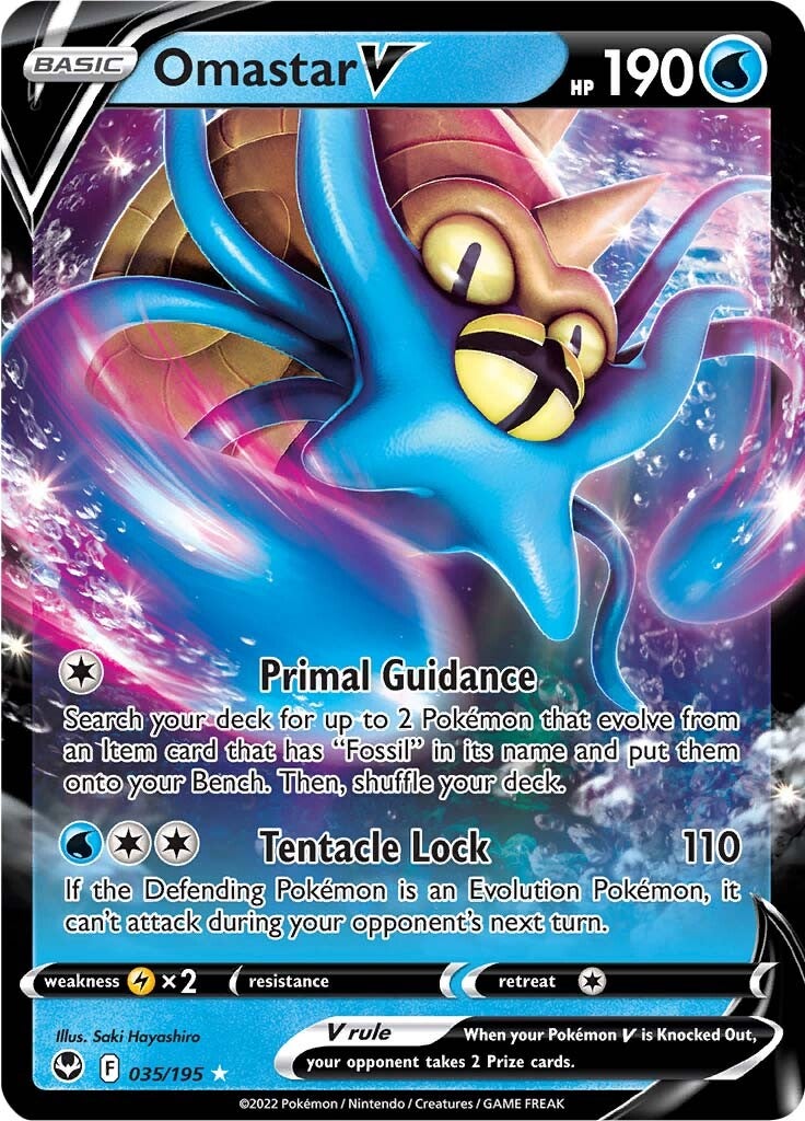 Omastar V (035/195) [Sword & Shield: Silver Tempest] | Anubis Games and Hobby