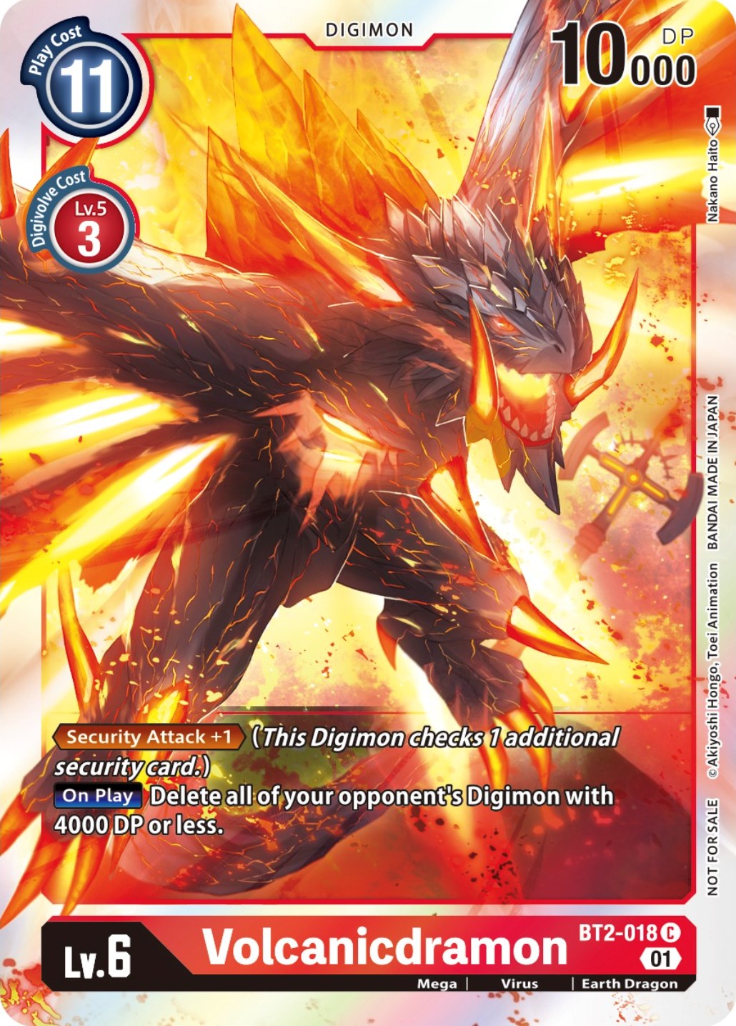 Volcanicdramon [BT2-018] (ST-11 Special Entry Pack) [Release Special Booster Promos] | Anubis Games and Hobby