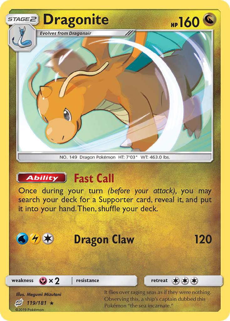 Dragonite (119/181) [Sun & Moon: Team Up] | Anubis Games and Hobby