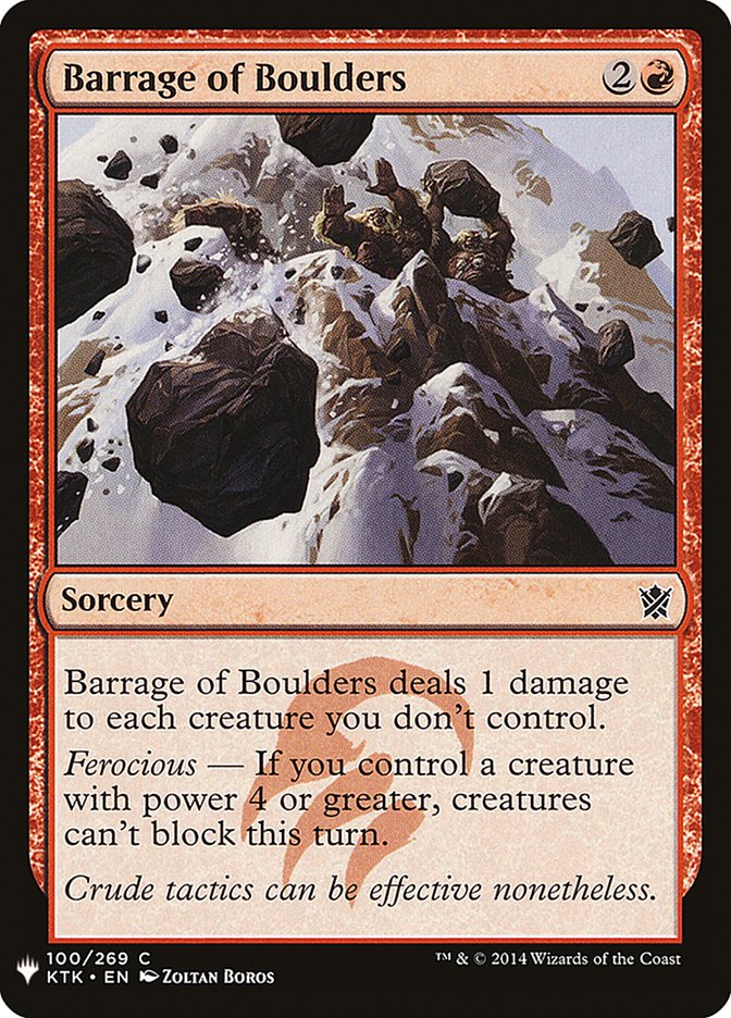 Barrage of Boulders [Mystery Booster] | Anubis Games and Hobby