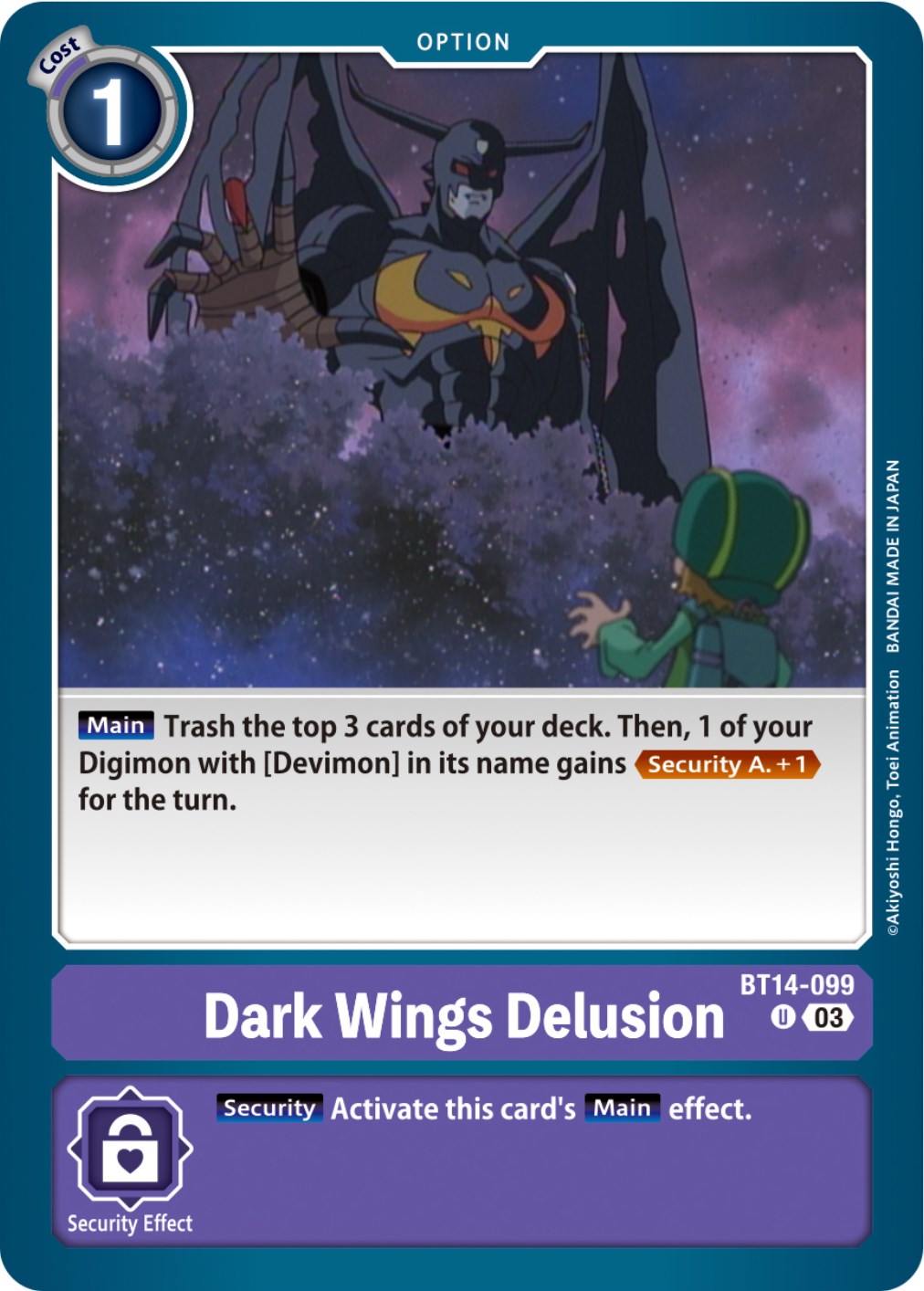 Dark Wings Delusion [BT14-099] [Blast Ace] | Anubis Games and Hobby