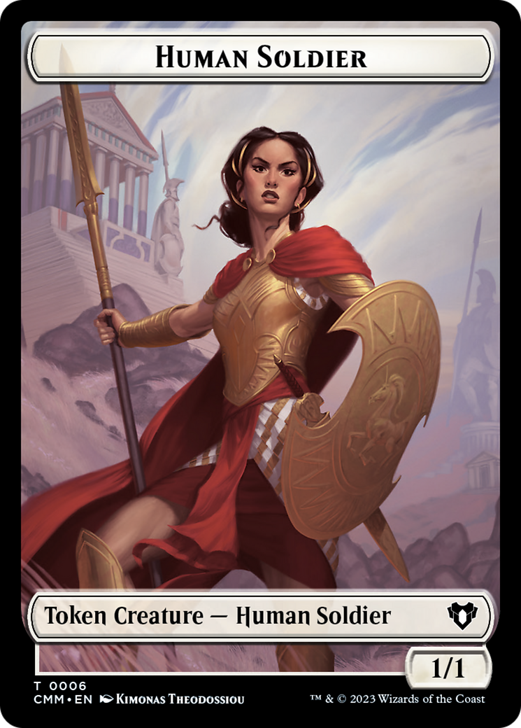 Human Soldier // Elemental (0025) Double-Sided Token [Commander Masters Tokens] | Anubis Games and Hobby