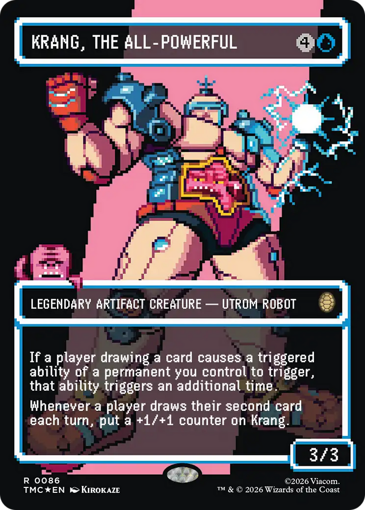 Krang, the All-Powerful (Borderless) (Surge Foil) [Teenage Mutant Ninja Turtles Commander] | Anubis Games and Hobby