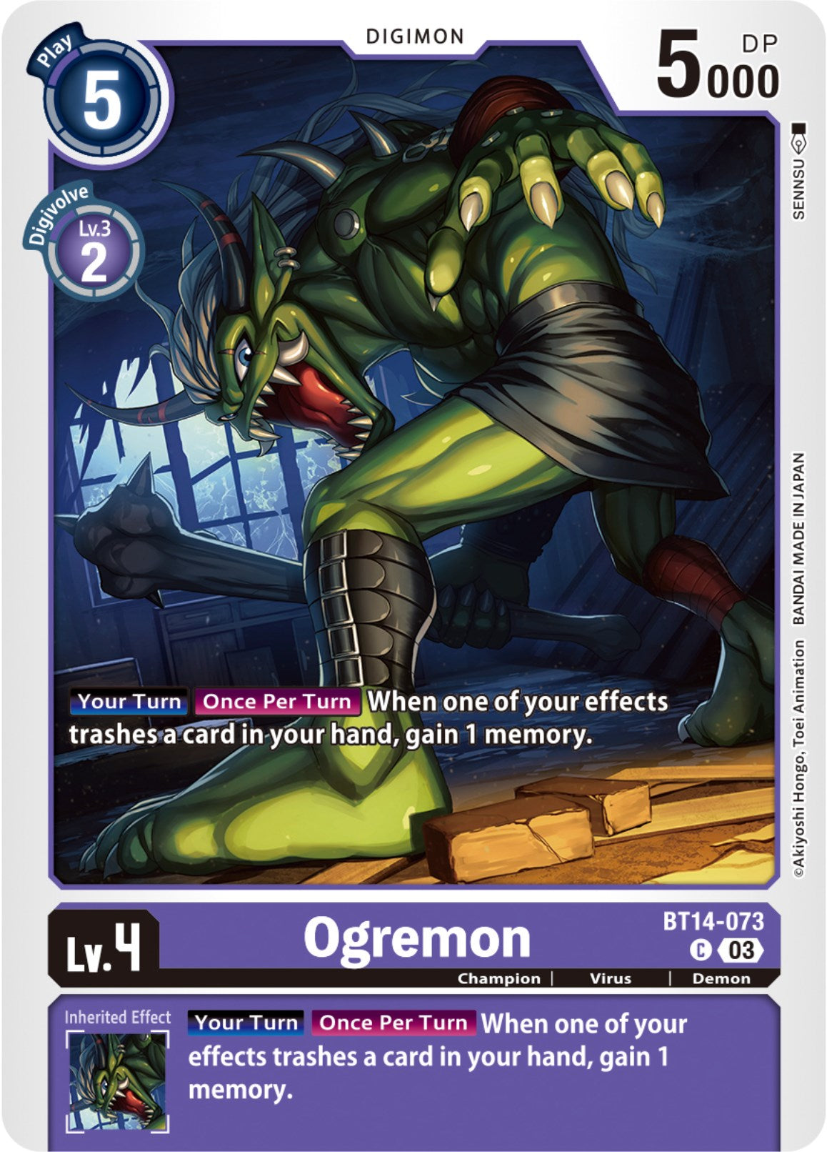 Ogremon [BT14-073] [Blast Ace] | Anubis Games and Hobby