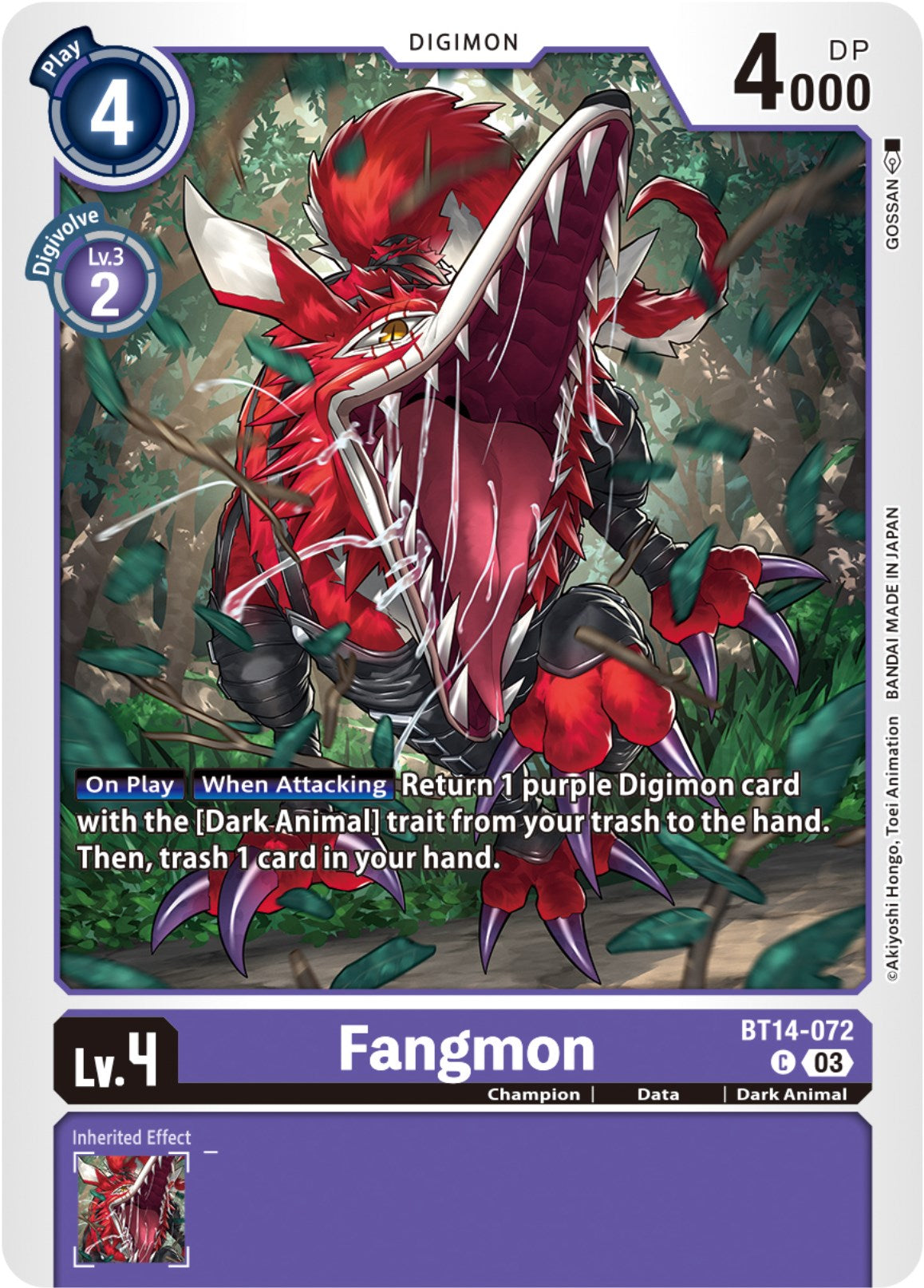 Fangmon [BT14-072] [Blast Ace] | Anubis Games and Hobby