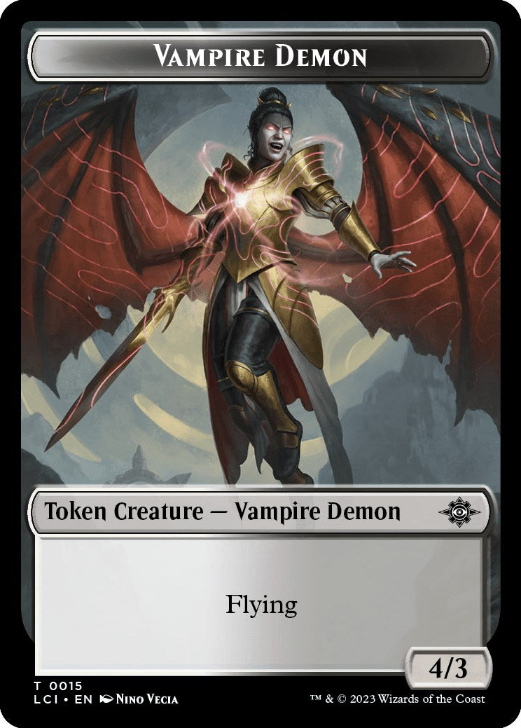 Vampire // Vampire Demon Double-Sided Token [The Lost Caverns of Ixalan Tokens] | Anubis Games and Hobby