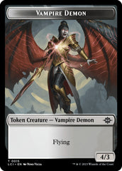 Vampire // Vampire Demon Double-Sided Token [The Lost Caverns of Ixalan Tokens] | Anubis Games and Hobby