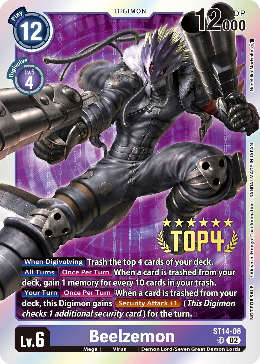 Beelzemon [ST14-08] (Digimon 3-On-3 November 2023 Top 4) [Starter Deck: Beelzemon Advanced Deck Set] | Anubis Games and Hobby