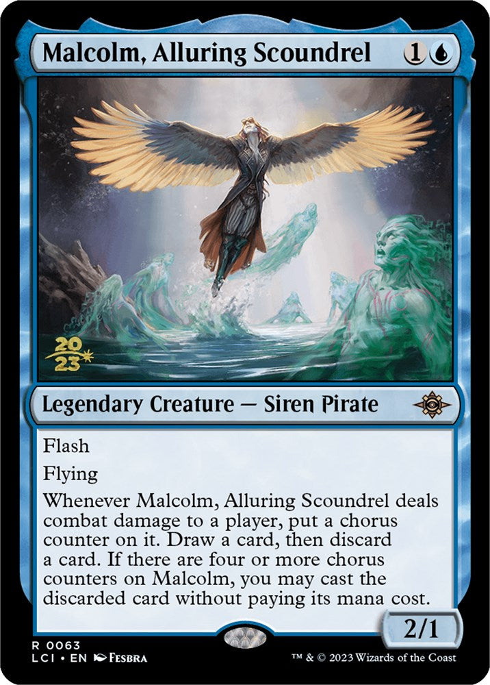 Malcolm, Alluring Scoundrel [The Lost Caverns of Ixalan Prerelease Cards] | Anubis Games and Hobby