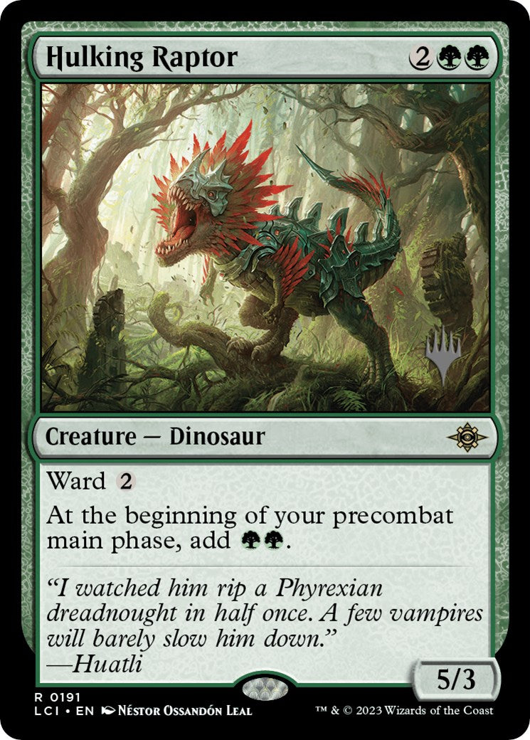 Hulking Raptor (Promo Pack) [The Lost Caverns of Ixalan Promos] | Anubis Games and Hobby