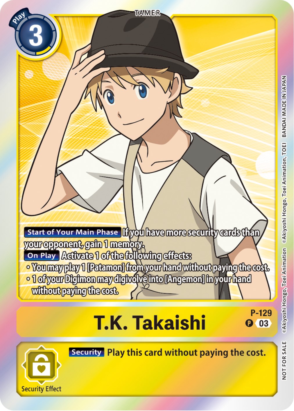 T.K. Takaishi [P-129] (Tamer Party Pack -The Beginning- Ver. 2.0) [Promotional Cards] | Anubis Games and Hobby
