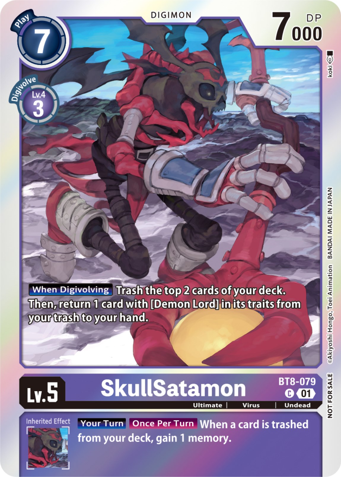 SkullSatamon [BT8-079] (Blast Ace Double Pack Set) [New Awakening] | Anubis Games and Hobby