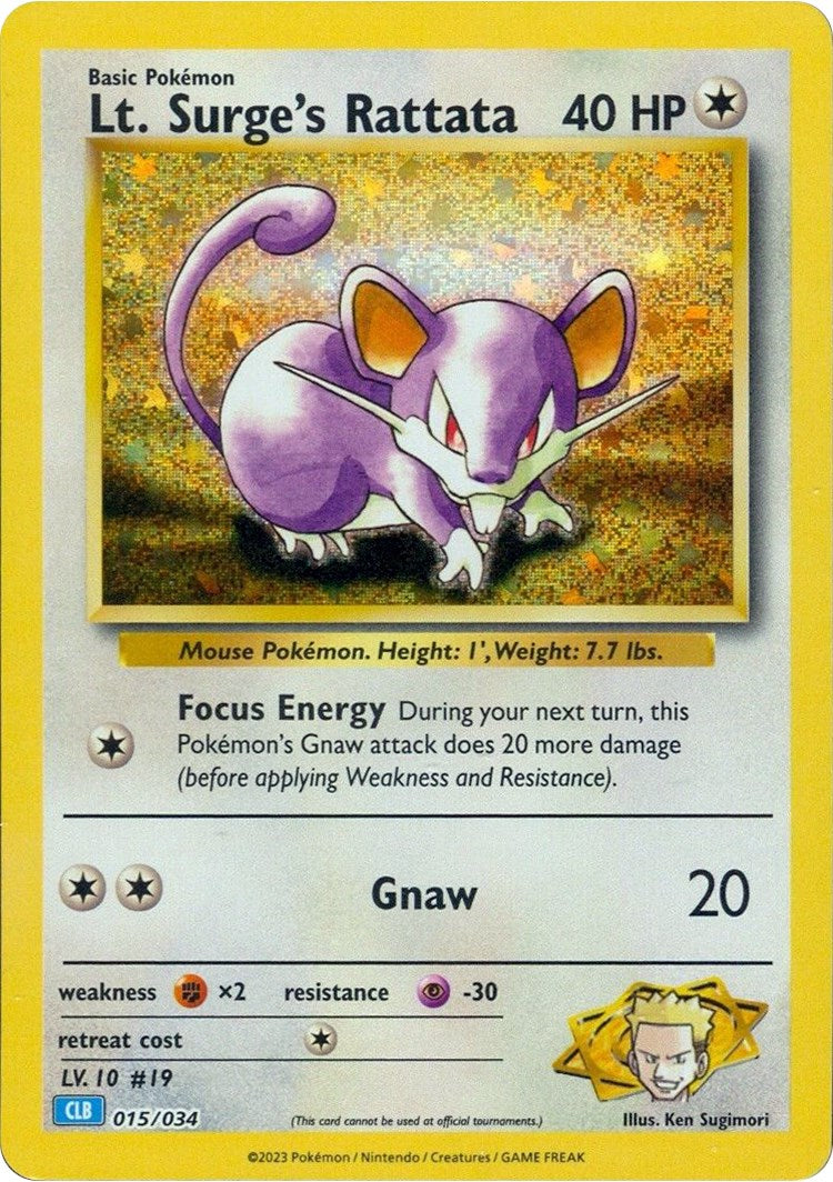 Lt. Surge's Rattata [Trading Card Game Classic] | Anubis Games and Hobby