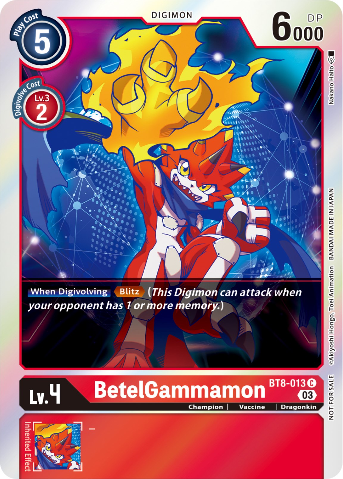 BetelGammamon [BT8-013] (Official Tournament Pack Vol.11) [New Awakening] | Anubis Games and Hobby